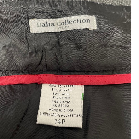 Dalia Collection Women Petite Wool Blend Herringbone‎ A-Line Midi Skirt Size 14P - Picture 7 of 7